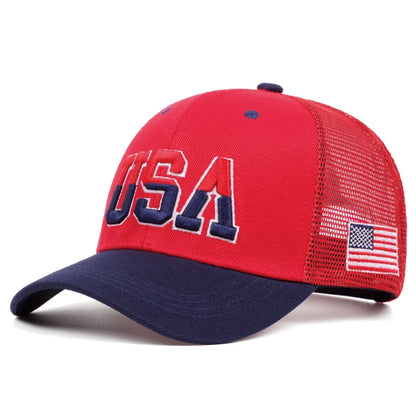 Fashion Fastball Cap Classic USA Embroidered American Flag Baseball Caps For Men Women