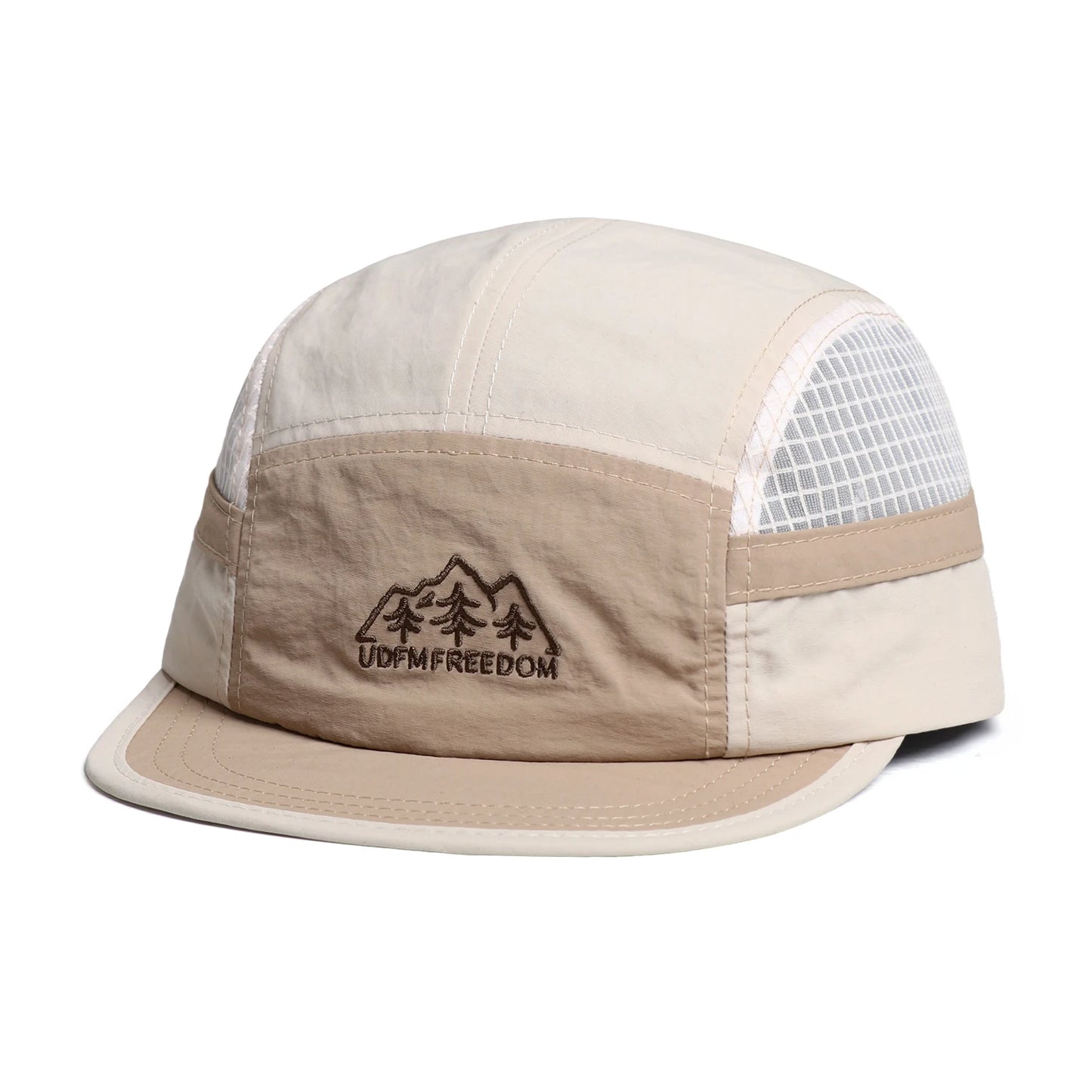 5 Panel Baseball Cap for Men Women, Embroidery Mesh Nylon Quick Dry Breathable