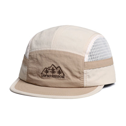 5 Panel Baseball Cap for Men Women, Embroidery Mesh Nylon Quick Dry Breathable
