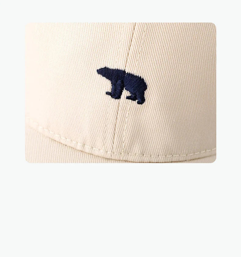Stylish Bear Embroidered Baseball Cap Sun Protective Breathable Adjustable Ideal Casual Hat Unisex Baseball Cap