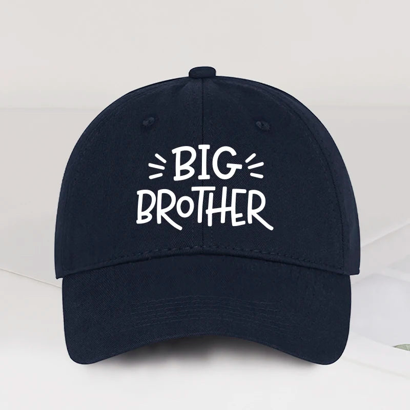 Coolwind Big Brother Letter Print Soft-Peak Baseball Cap