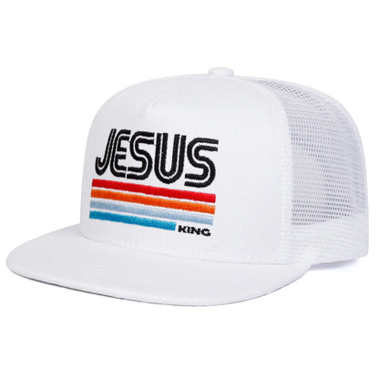 Unisex Jessus Letter Embroidery Hip-hop Net Hats Spring Summer Sports Cap