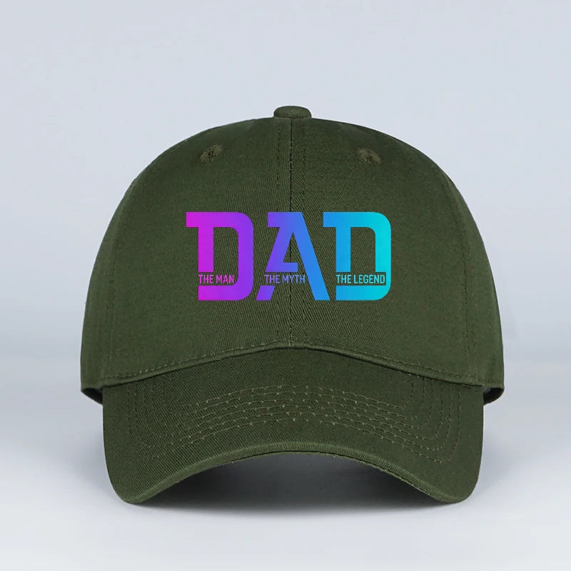Colorful Gradient DAD Print Baseball Cap