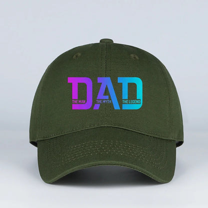 Colorful Gradient DAD Print Baseball Cap