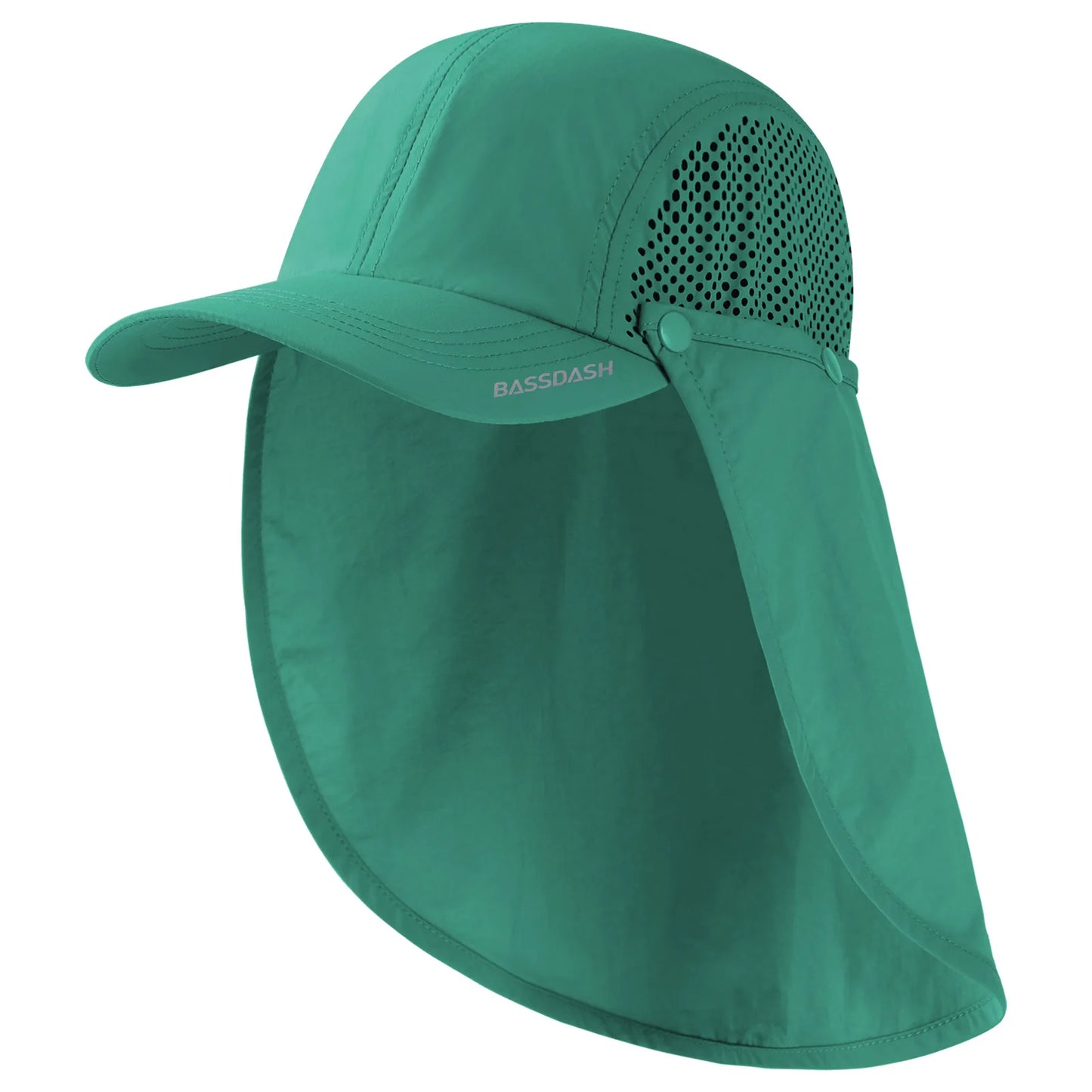 UPF 50+ Foldable Fishing Hat Baseball Cap With Removable Neck Flap Portable