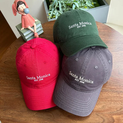 INS Style Letter Embroidered Baseball Caps For Women Face Smaller Sun Protection Korean Version Hat Sun Hat