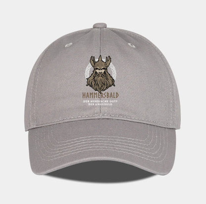 Hammers Bald Printed Baseball Cap Soft Comfortable Lightweight Breathable Adjustable Retro Viking Style