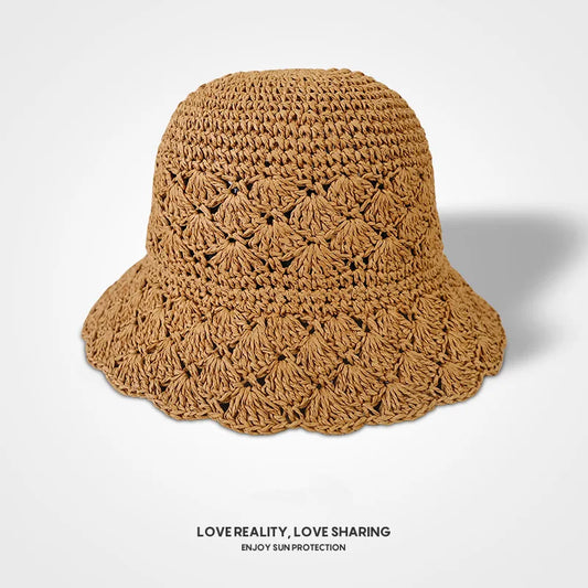Folding Straw Hat Women's Summer Outing Sun Visor