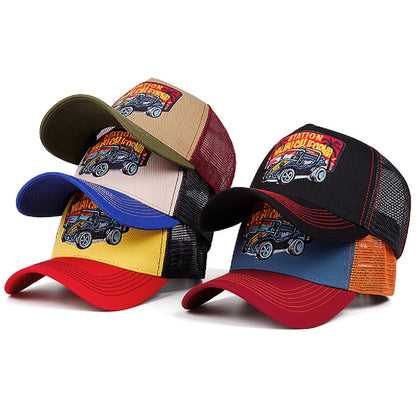Net Hat Coconut Tree Retro Convertible Car Truck Hat Men's Street Baseball Hat