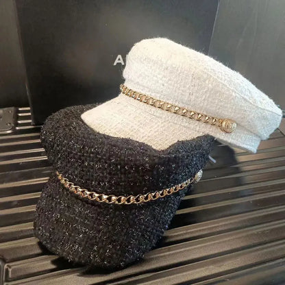 British Girl Style Flat Top Painter Hat
