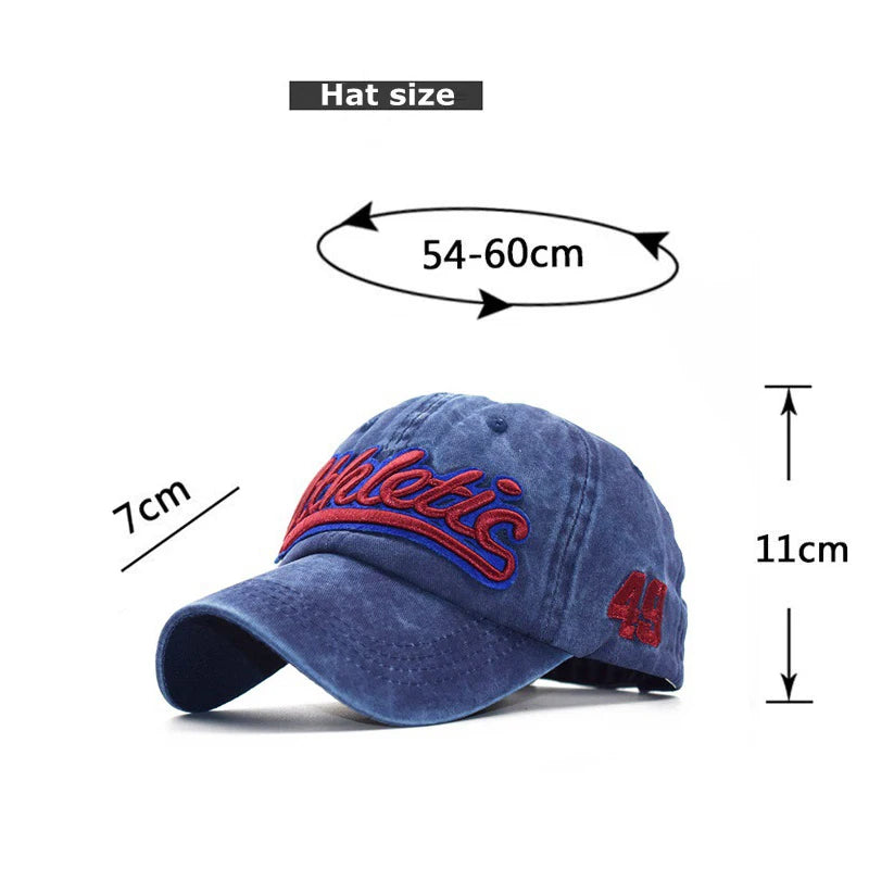 Men's Baseball Cap Summer Fashion Cotton Letter Embroidery Hip Hop Hat