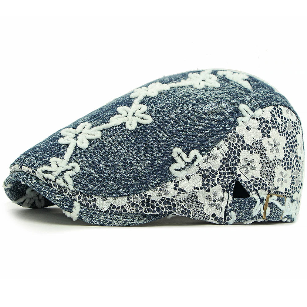 Men Women Flower Artist Painter Beret Hat