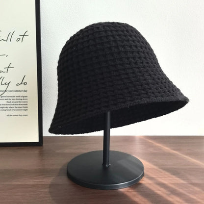 Waffle Knit Bucket Hat Vintage Versatile Fisherman Hat