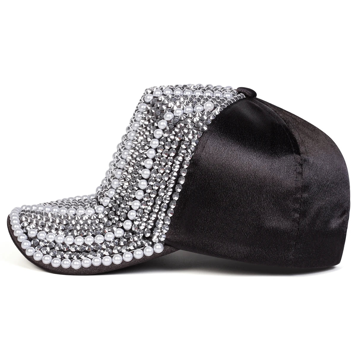 Unisex Pearl Water Diamond Baseball Caps Spring Autumn Outdoor