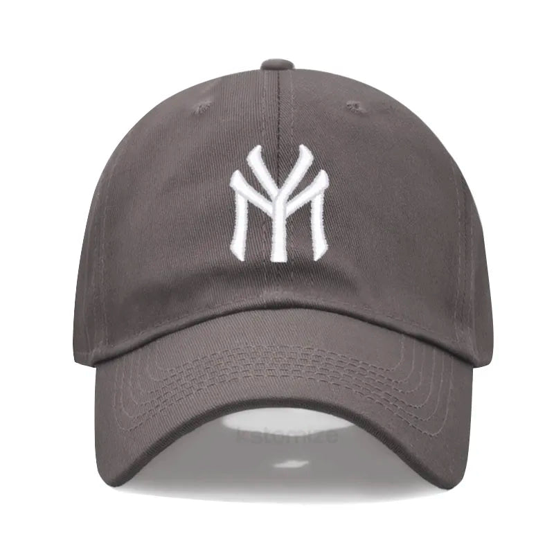 Letter MY Embroidery Baseball Cap Women Men Adjustable