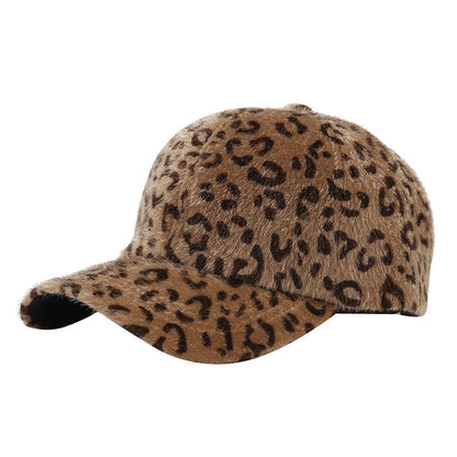 Autumn Winter Leopard Print Baseball Cap Outdoor