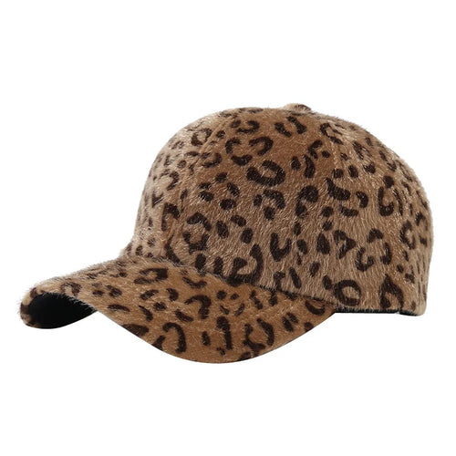 Autumn Winter Leopard Print Baseball Cap Outdoor