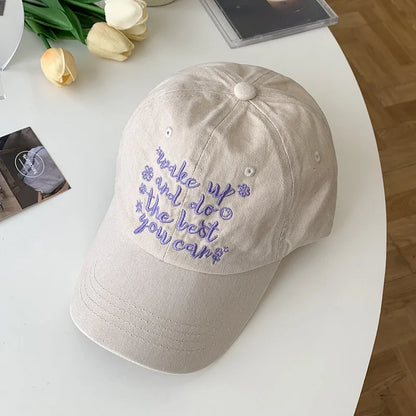 Pink Letter Baseball Cap For Men Women