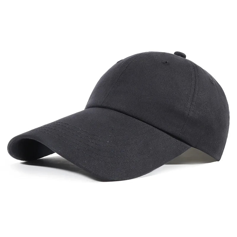 Adjustable Extra Long Bill Brim Baseball Cap Men Women 100% Cotton Visor Hat