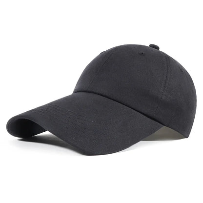 Adjustable Extra Long Bill Brim Baseball Cap Men Women 100% Cotton Visor Hat