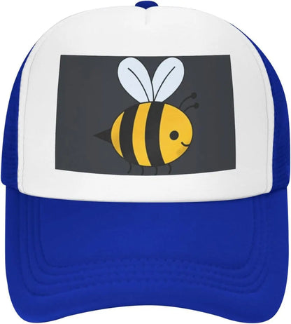 Cute Cartoon Bee Trucker Hat Unisex Polyester Mesh Baseball Cap