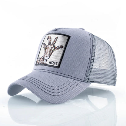 Fashion  With Embroidery Goat Patch Four Seasons Baseball Cap For Men Women