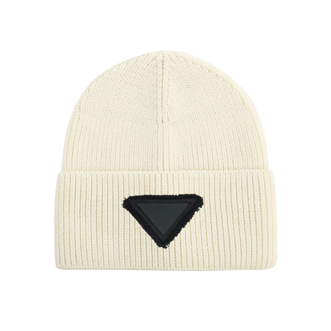 Winter Cotton Knitted Beanies Leather Heart Outdoor Hat Children Hats