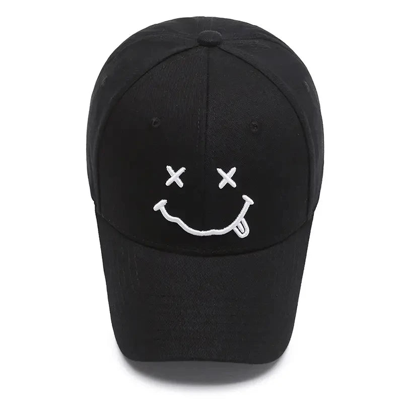 Men Women Smile Face Embroidery Baseball Caps Cotton Snapback hats