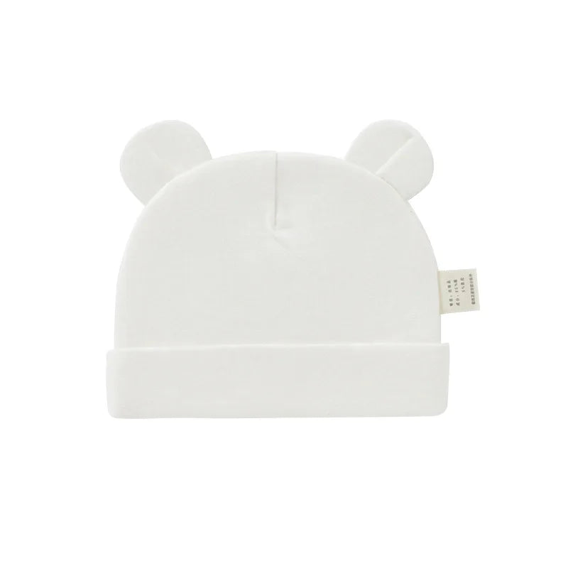 Organic Cotton Newborn Beanie Hat Baby Cap Breathable For 0-6M Infants