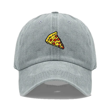 Pizza Embroidered Baseball Cap For Women Men