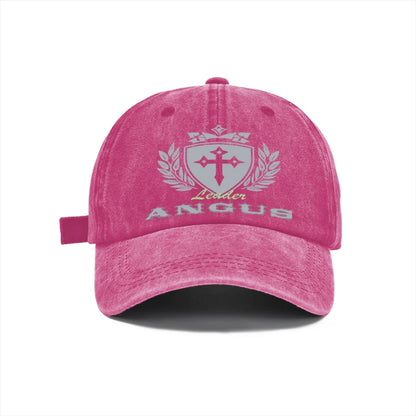 Vintage Washed Baseball Cap Unisex Distressed Snapback Hat Grey Cross Shield Embroidered Adjustable Dad Hat Streetwear