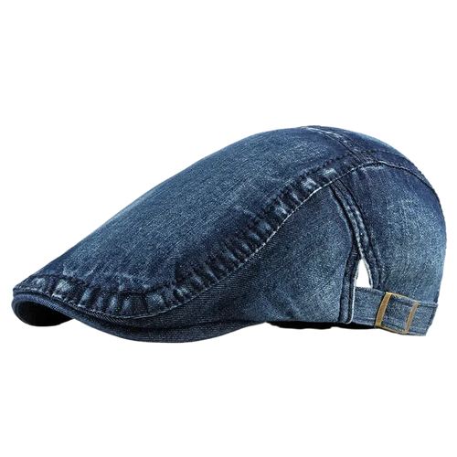 Vintage Cotton Denim Newsboy Cap
