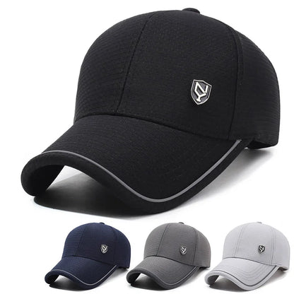 Summer Men's Black Breathable Cap