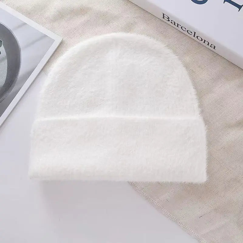 New Soft Faux Fur Winter Beanies Hat For Women