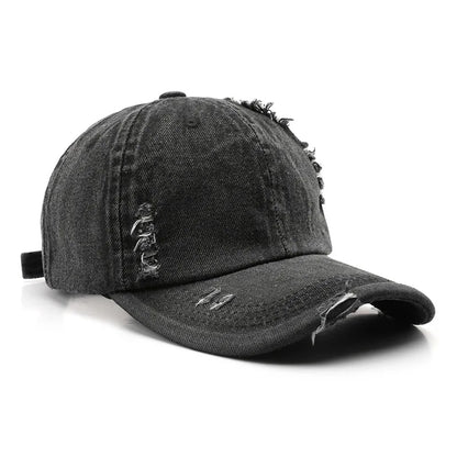 Distressed Ripped Baseball Cap For Women Men's Caps