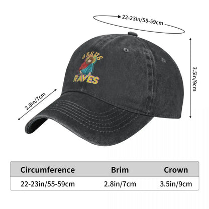 Raves Funny EDM Music Festival Party Christian DJ Gift Tank Top Baseball Cap Men Hats Women