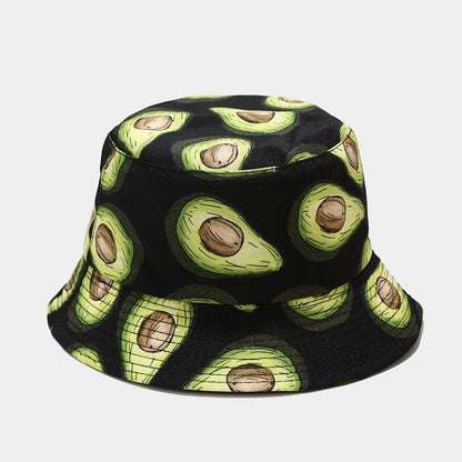 Creative Printed Fruit Pattern Bucket Cap