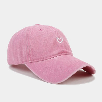 Hat New For Women Men Washed Cotton Baseball Cap Soft Top Embroidered Love Retro