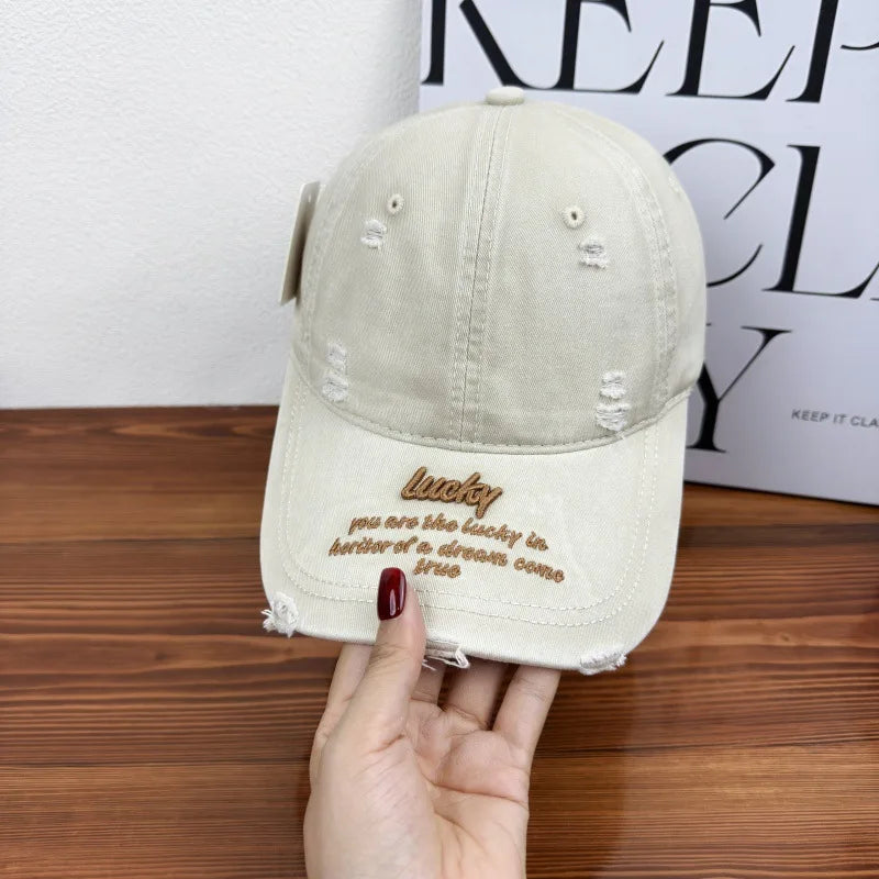 Letter Embroidery Baseball Woman Men Spring Summer