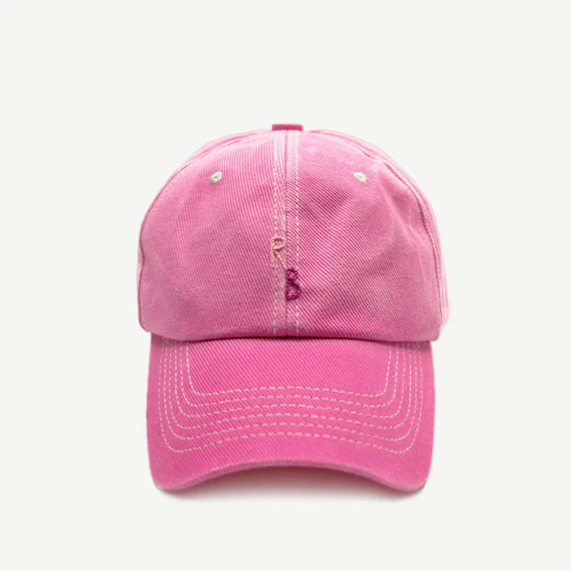 New Arrival Unisex Letter Embroidered Denim Baseball Cap