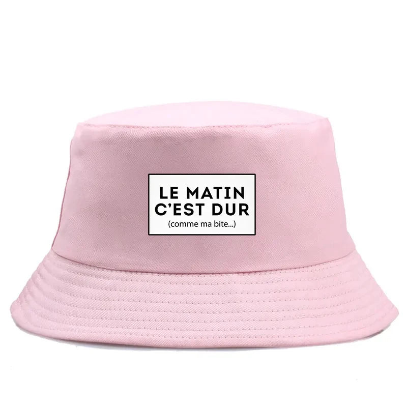 Le Matin C’est Dur Comme Ma Bite Reversible Bucket Hat Adult Funny