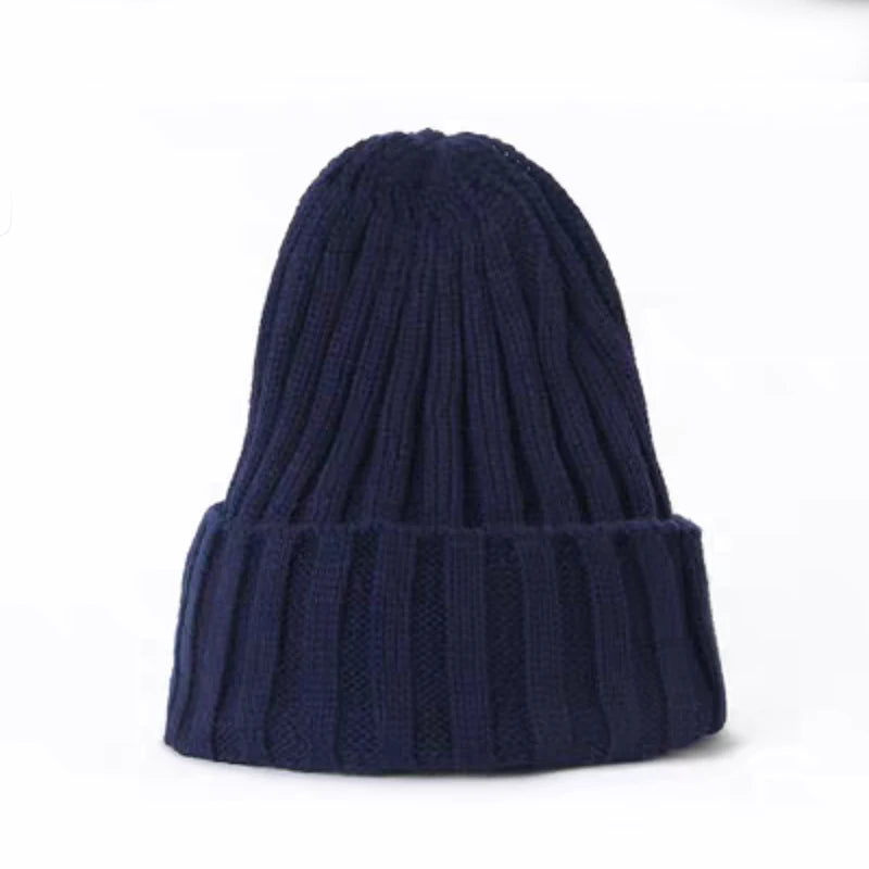 New Beanies Women Solid Knitted Warm Soft Trendy Hats