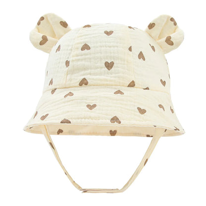 Muslin Cotton Baby Hat Summer Infant Cap For Kids Soft Baby Sun Hats