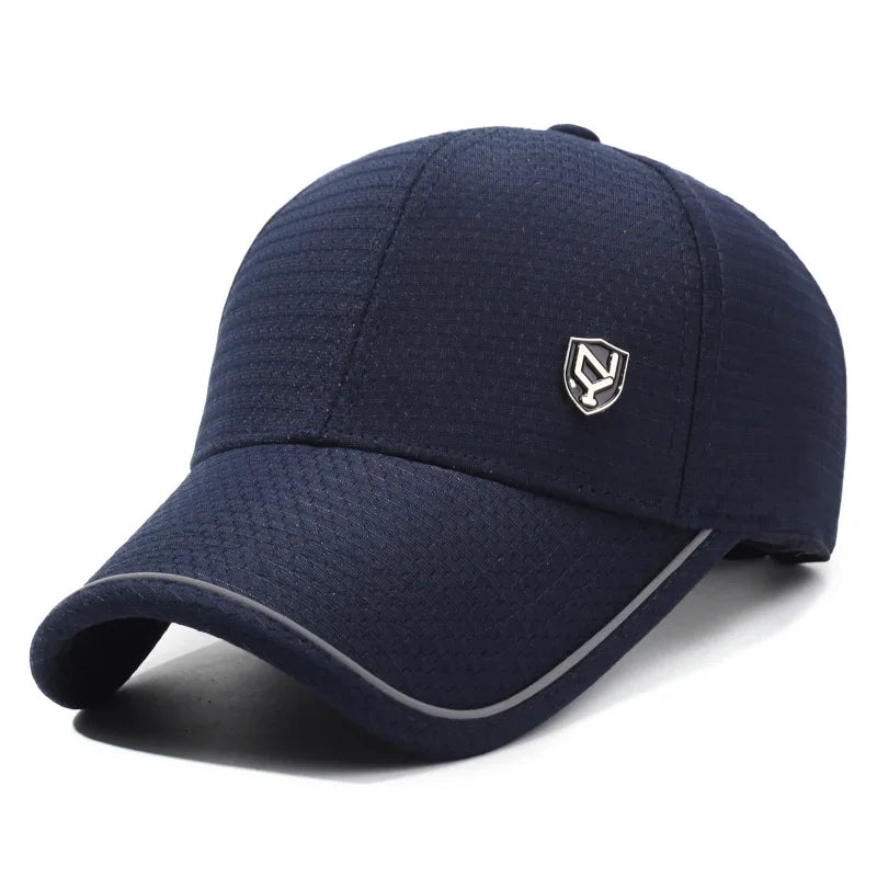 Summer Men's Black Breathable Cap