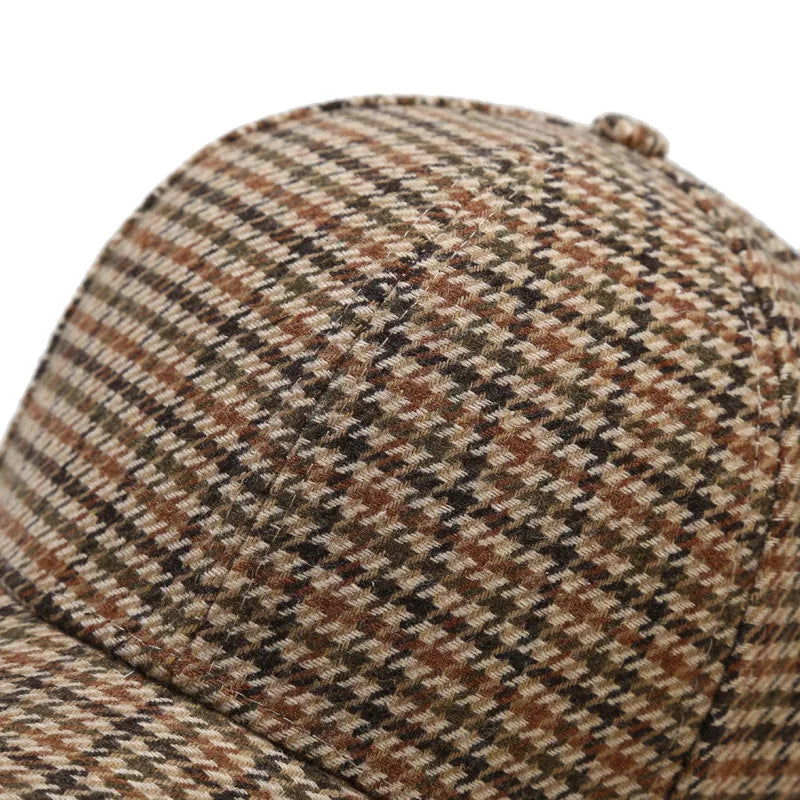 Plaid Baseball Cap - Warm, Lightweight & Adjustable
