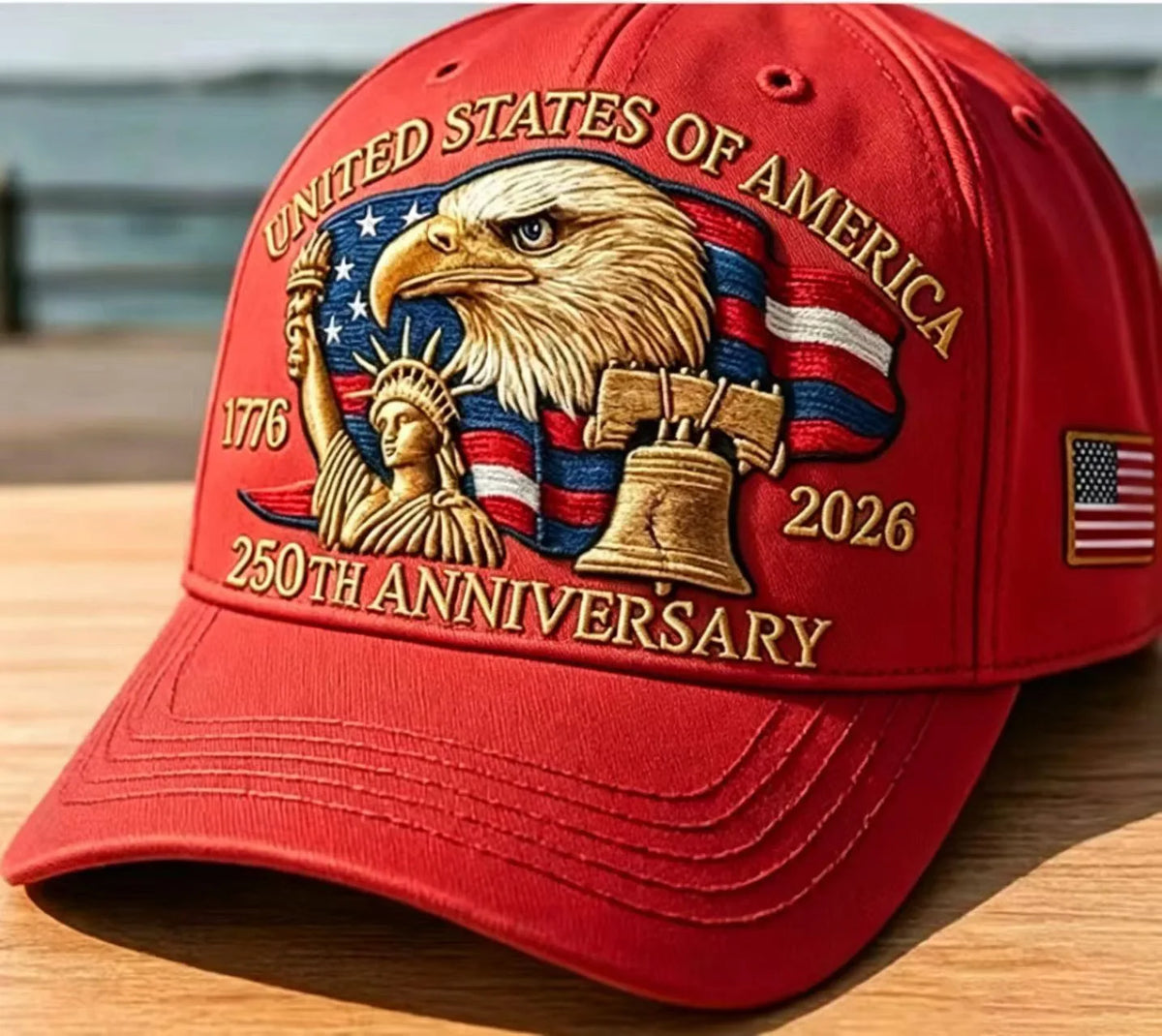 Outdoor Sports Baseball Cap Embroidery American Eagle Head 250th Anniversary Cap Shade Cap