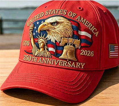 Outdoor Sports Baseball Cap Embroidery American Eagle Head 250th Anniversary Cap Shade Cap