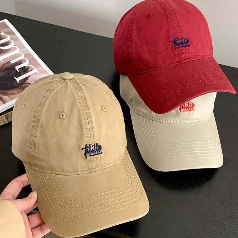 Trendy Japanese Retro Washed Denim Baseball Cap
