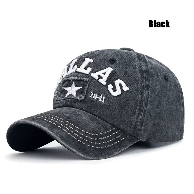 4 Colors Unisex Dallas 3D Embroidered Baseball Cap Snapback Caps