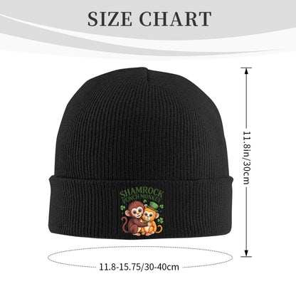 Monkey Punch Plush Hugging St. Patrick's Day Knit Hat Beanie Hats Outdoor